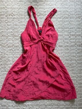 Pink silk dress